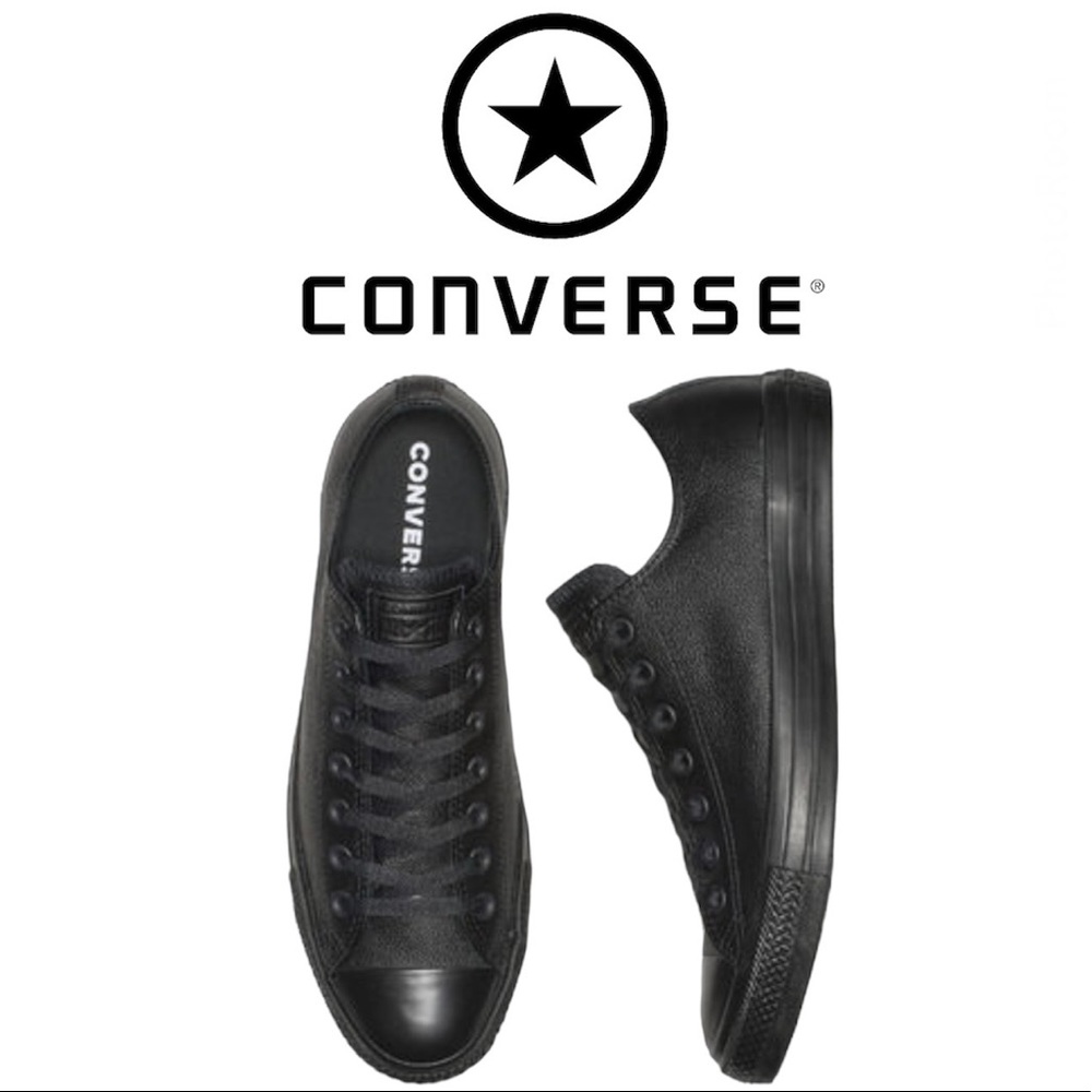 Converse Black Leather All Star Chucks